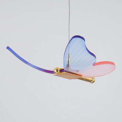 Nordic Colored Butterfly Acrylic LED Pendant Light