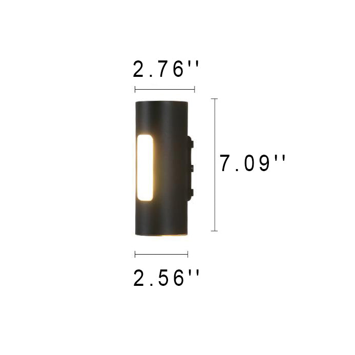 Modern Simplicity Acrylic Cylinder Shape Waterproof LED Outdoor Wall Sconce Lamp