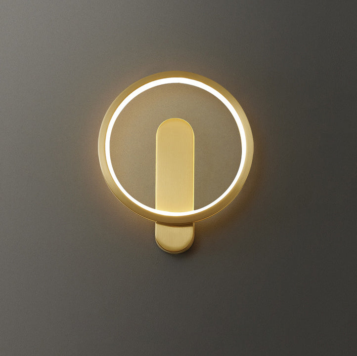 Kreative Messing-Kreis-LED-Luxus-Wandleuchte 