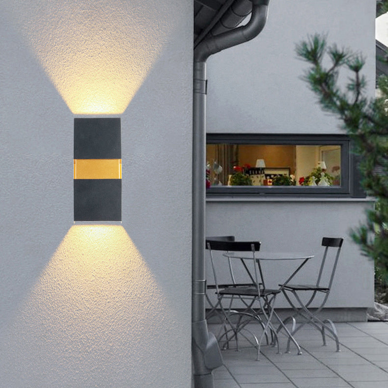 Moderne einfache wasserdichte Aluminium-LED-Außenwandleuchte 