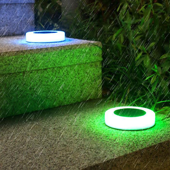 Luz enterrada de jardín de césped redonda LED solar para exteriores en forma de pata de oso 