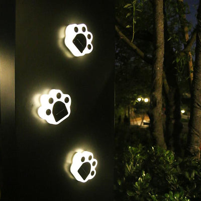 Outdoor Solar Bear Paw Round LED Garden Lawn Buried Light