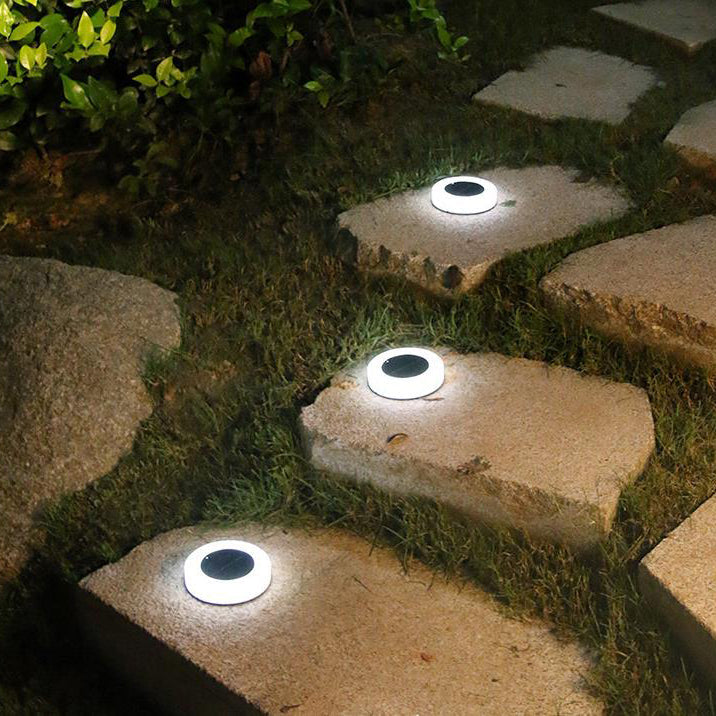 Luz enterrada de jardín de césped redonda LED solar para exteriores en forma de pata de oso 