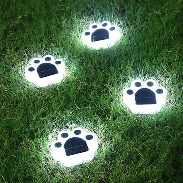 Outdoor Solar Bear Paw Round LED Garden Lawn Buried Light