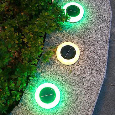 Luz enterrada de jardín de césped redonda LED solar para exteriores en forma de pata de oso 