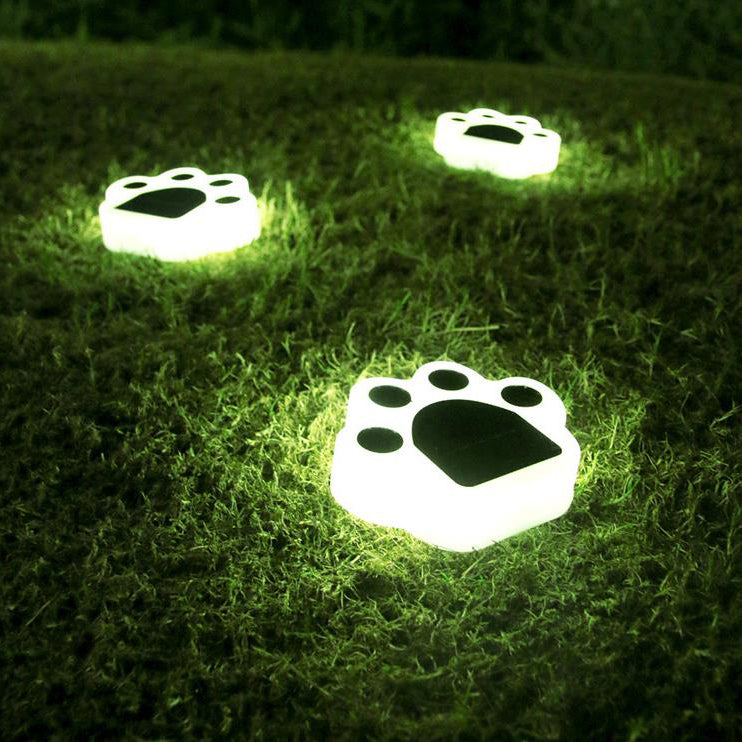 Outdoor Solar Bear Paw Round LED Garden Lawn Buried Light