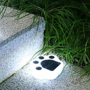 Luz enterrada de jardín de césped redonda LED solar para exteriores en forma de pata de oso 