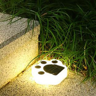 Luz enterrada de jardín de césped redonda LED solar para exteriores en forma de pata de oso 