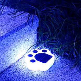 Outdoor Solar Bear Paw Round LED Garden Lawn Buried Light