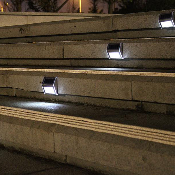 Lampe murale solaire en acier inoxydable LED pour escalier extérieur étanche 