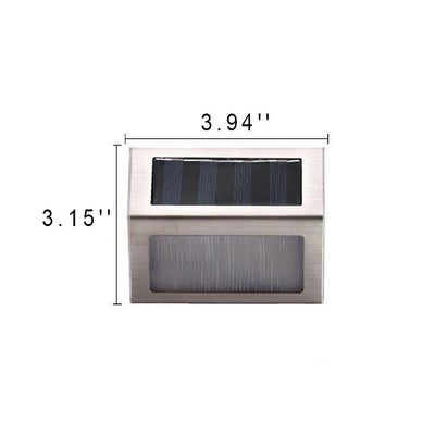 Lampe murale solaire en acier inoxydable LED pour escalier extérieur étanche 