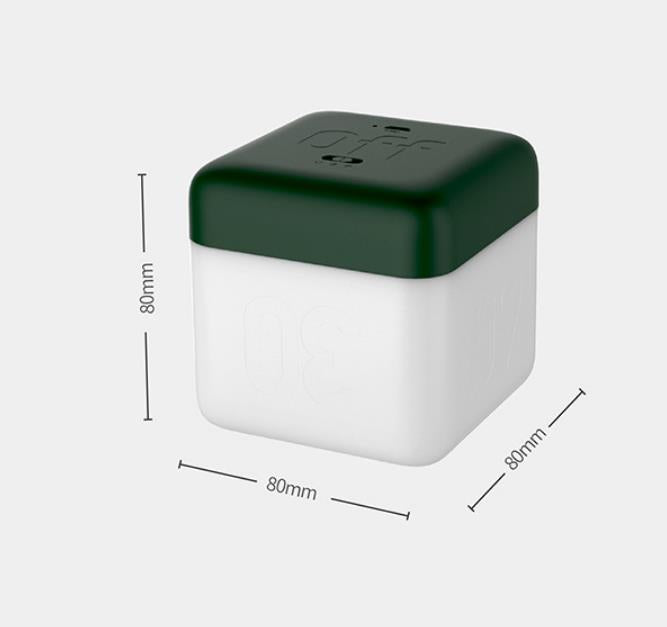 Lampe de table LED rechargeable USB avec minuterie de rotation pour cube magique moderne 