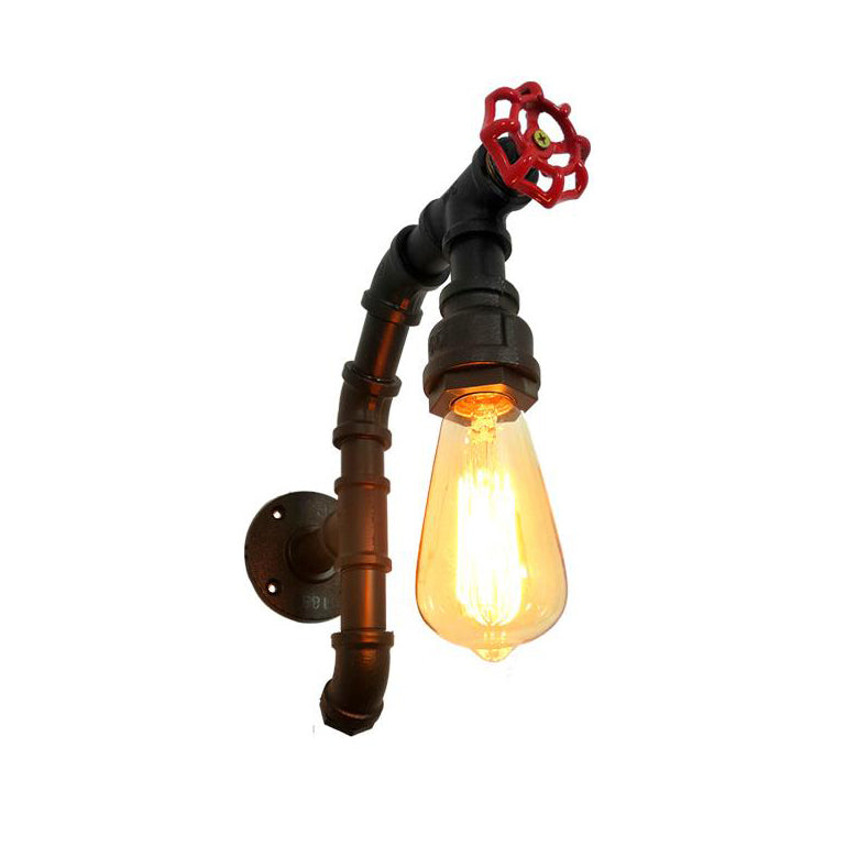 Contemporary Industrial Iron Creative Faucet Retro 1-Light Wall Sconce Lamp