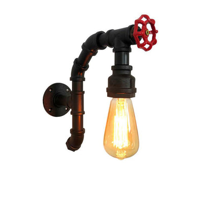 Contemporary Industrial Iron Creative Faucet Retro 1-Light Wall Sconce Lamp