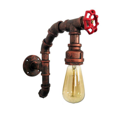 Contemporary Industrial Iron Creative Faucet Retro 1-Light Wall Sconce Lamp