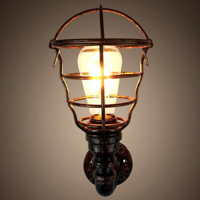 Contemporary Industrial Iron European Retro Water Pipe 1-Light Wall Sconce Lamp