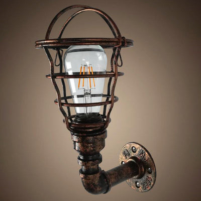 Industrial Iron European Retro Water Pipe 1-Light Wall Sconce Lamp