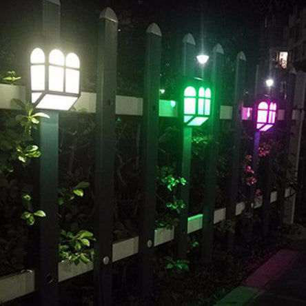Solar Waterproof Color Lighting Adjustable LED Outdoor Wall Sconce Lamp