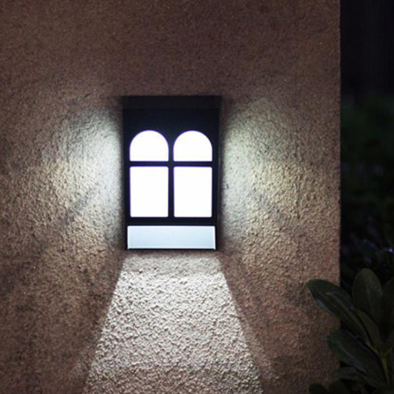 Aplique de pared LED ajustable para exteriores con iluminación solar impermeable de color 
