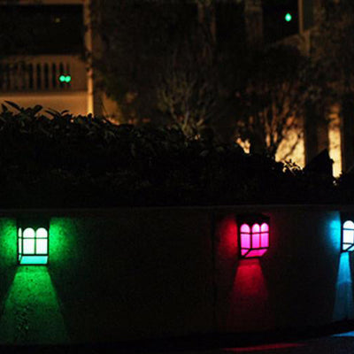 Solar Waterproof Color Lighting Adjustable LED Outdoor Wall Sconce Lamp