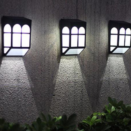 Solar Waterproof Color Lighting Adjustable LED Outdoor Wall Sconce Lamp