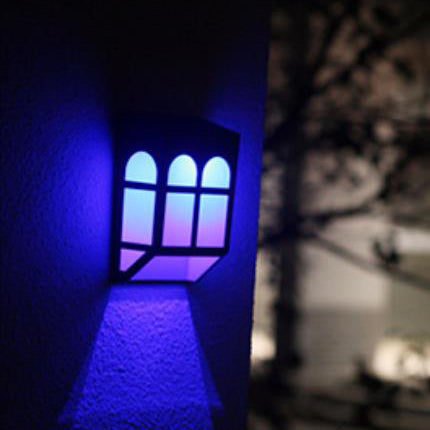 Solar Waterproof Color Lighting Adjustable LED Outdoor Wall Sconce Lamp
