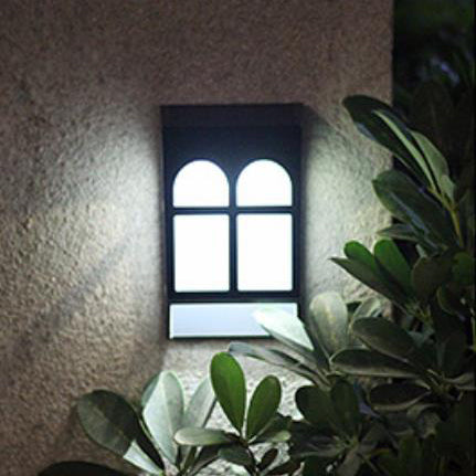 Aplique de pared LED ajustable para exteriores con iluminación solar impermeable de color 