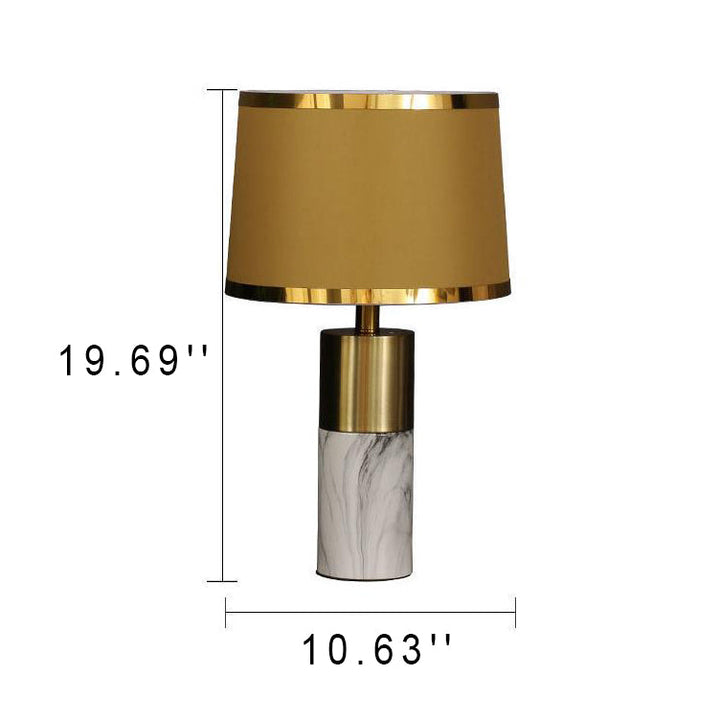 Lámpara de mesa táctil con regulador de intensidad Nordic Fabric Column 1-Light 