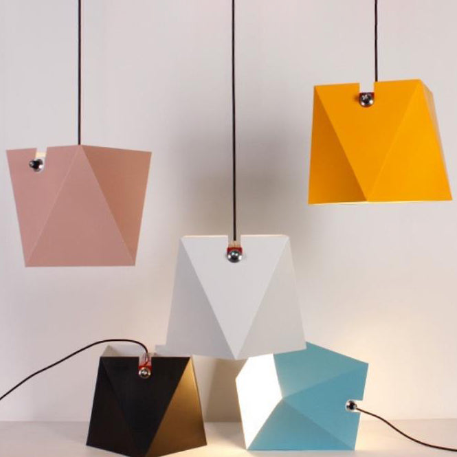 Industrial Iron Geometric Multicolor 1-Light Pendant Light