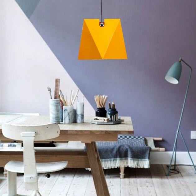 Industrial Iron Geometric Multicolor 1-Light Pendant Light