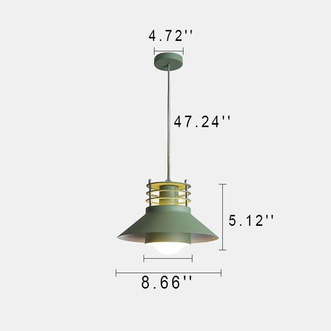 Industrielle Eisen Nordic Macaron Farbe 1-Licht Pendelleuchte 