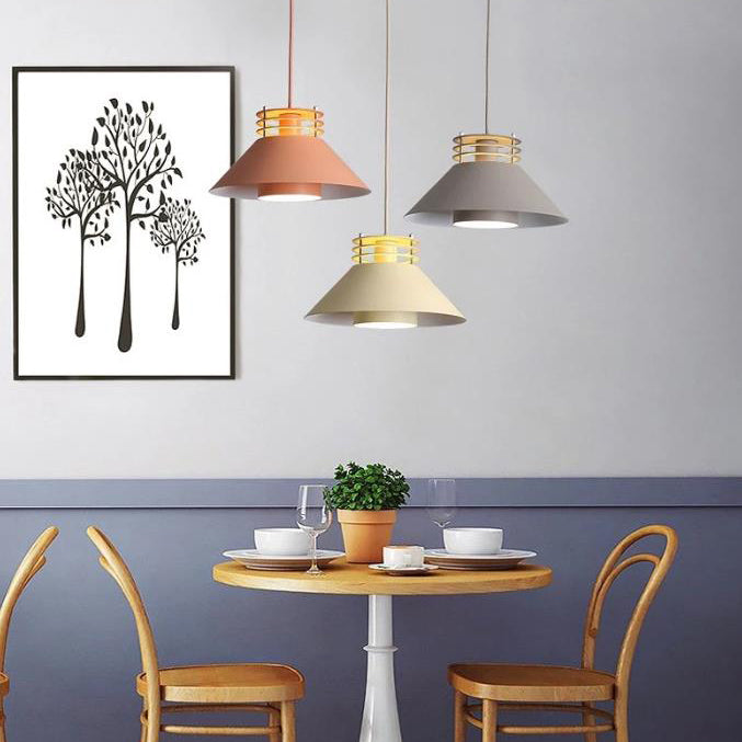 Industrielle Eisen Nordic Macaron Farbe 1-Licht Pendelleuchte 