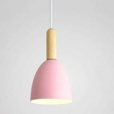 Nordic Log Dome Macaron 1-Light Pendant Light