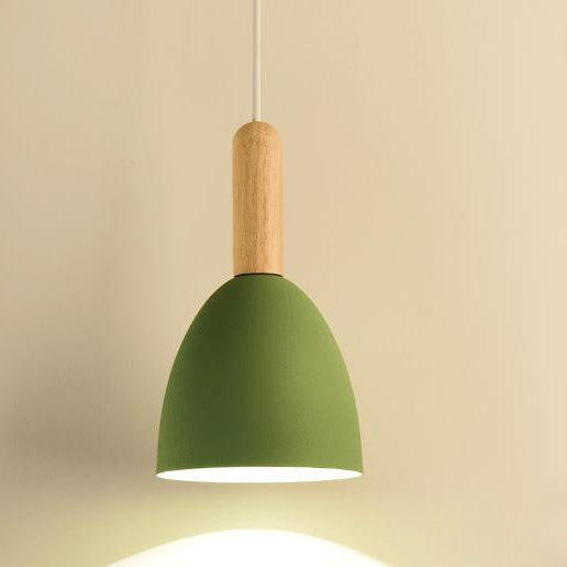 Nordic Log Dome Macaron 1-Light Pendant Light