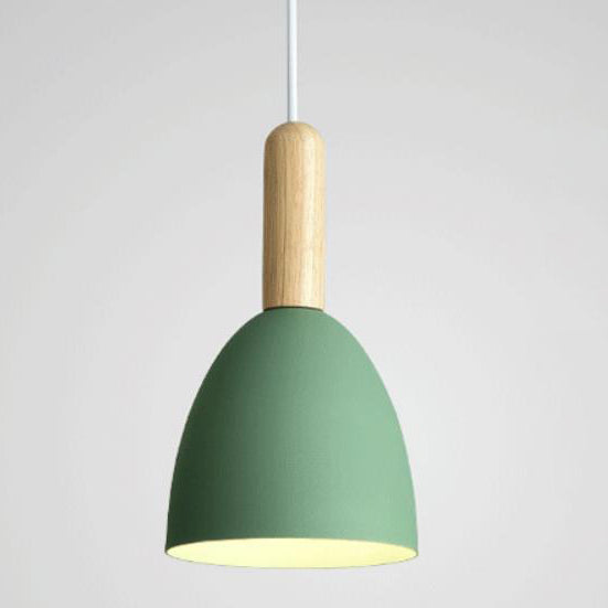 Nordic Log Dome Macaron 1-Light Pendant Light