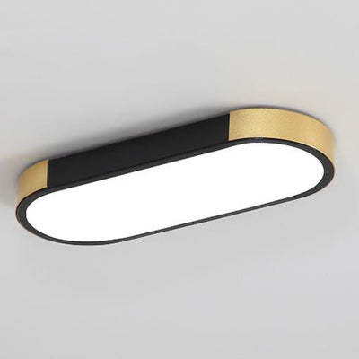 Moderne, minimalistische, rechteckige LED-Deckenleuchte mit rechteckigem Ring 