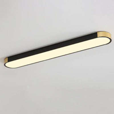 Modern Minimalist Rectangular Ring LED Flush Mount Ceiling Light