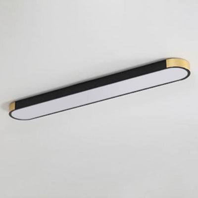 Modern Minimalist Rectangular Ring LED Flush Mount Ceiling Light