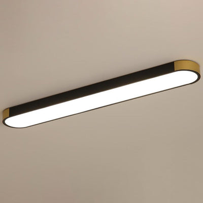 Modern Minimalist Rectangular Ring LED Flush Mount Ceiling Light