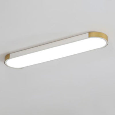 Modern Minimalist Rectangular Ring LED Flush Mount Ceiling Light