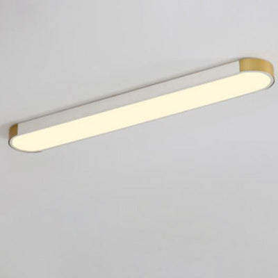 Modern Minimalist Rectangular Ring LED Flush Mount Ceiling Light