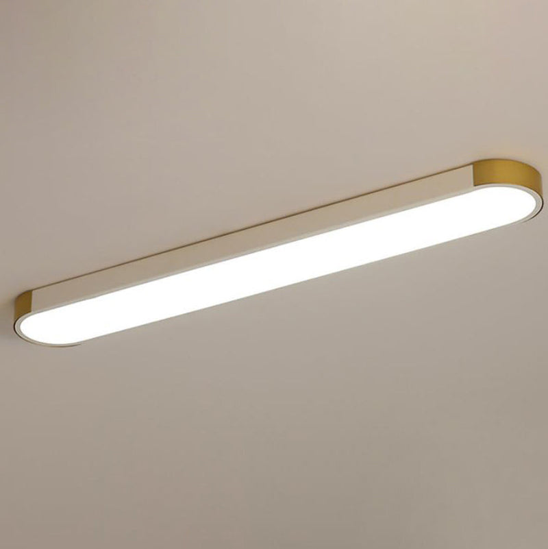 Modern Minimalist Rectangular Ring LED Flush Mount Ceiling Light