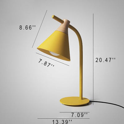 Minimalistische 1-flammige Tischlampe mit Macaron-Metallglockenschirm 