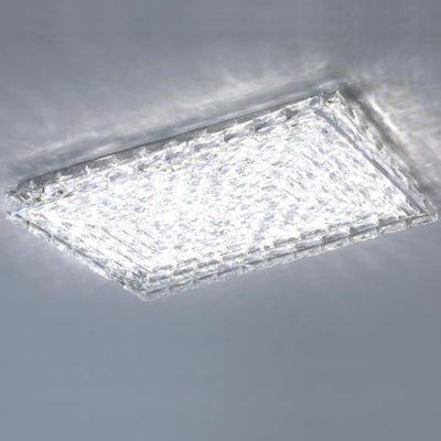 Moderne Luxus-Kristall-Quadrat-LED-Unterputz-Deckenleuchte 