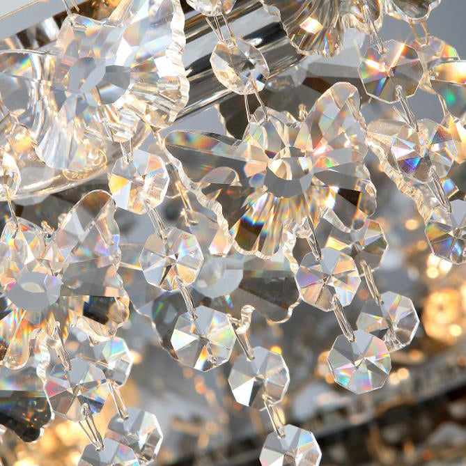 Modern Crystal Pendant Nordic Light Luxury 6/8/12-Light Flush Mount Light