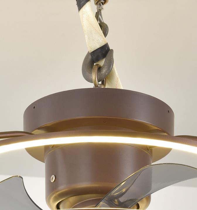 Modern PVC Acrylic Shade Optional LED Flush Mount Ceiling Fan Light