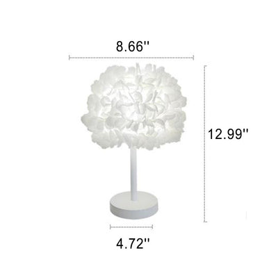 Moderne kreative Stoffblumenball 1-Licht Tischlampe 