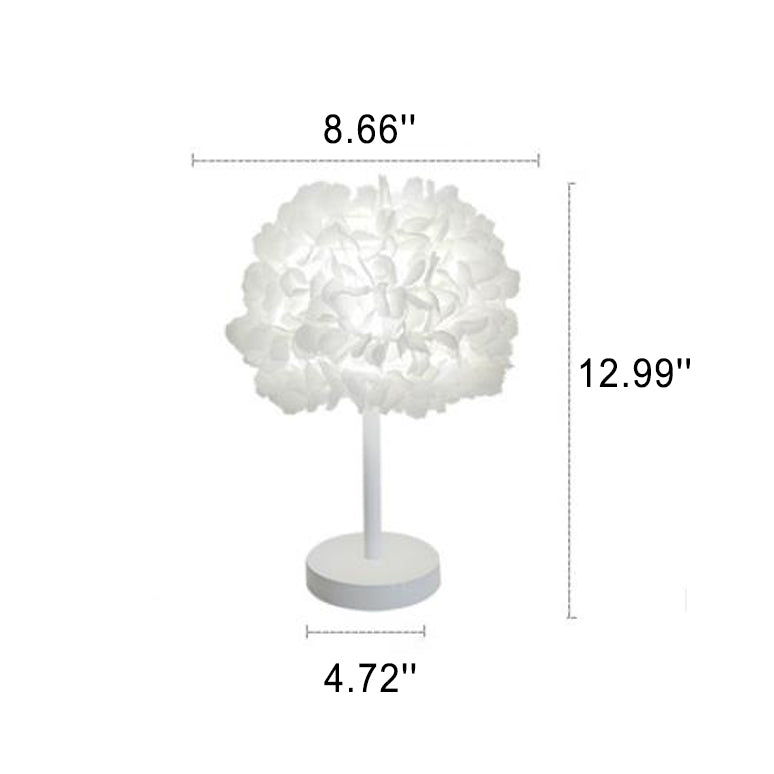 Modern Creative Fabric Flower Ball 1-Light Table Lamp