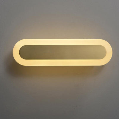 مصباح حائط بتصميم عصري فاخر من النحاس مع حلقة LED 