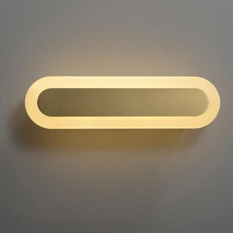 مصباح حائط بتصميم عصري فاخر من النحاس مع حلقة LED 